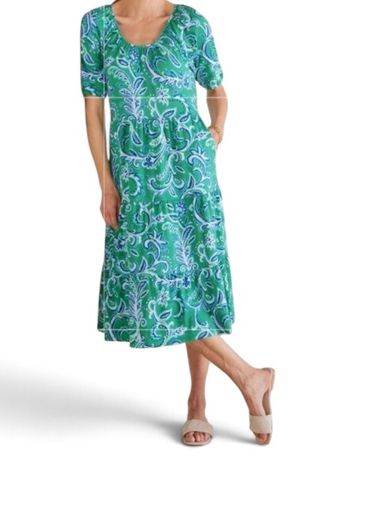 Soft Surroundings Dresses & Skirts - Soft Surroundings Green Paisley Midi Dress Size M